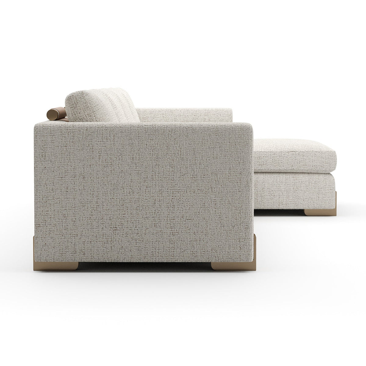 Beige Woven Chaise Lounge L | Caracole Counter Balance