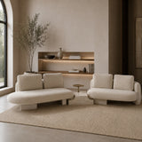 Left Bumper Linen Sectional Sofa | Caracole Overlap