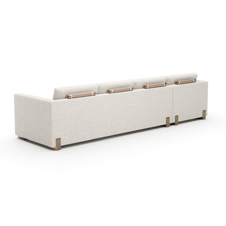 Beige Woven Chaise Lounge L | Caracole Counter Balance