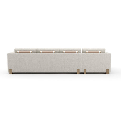 Beige Woven Chaise Lounge L | Caracole Counter Balance