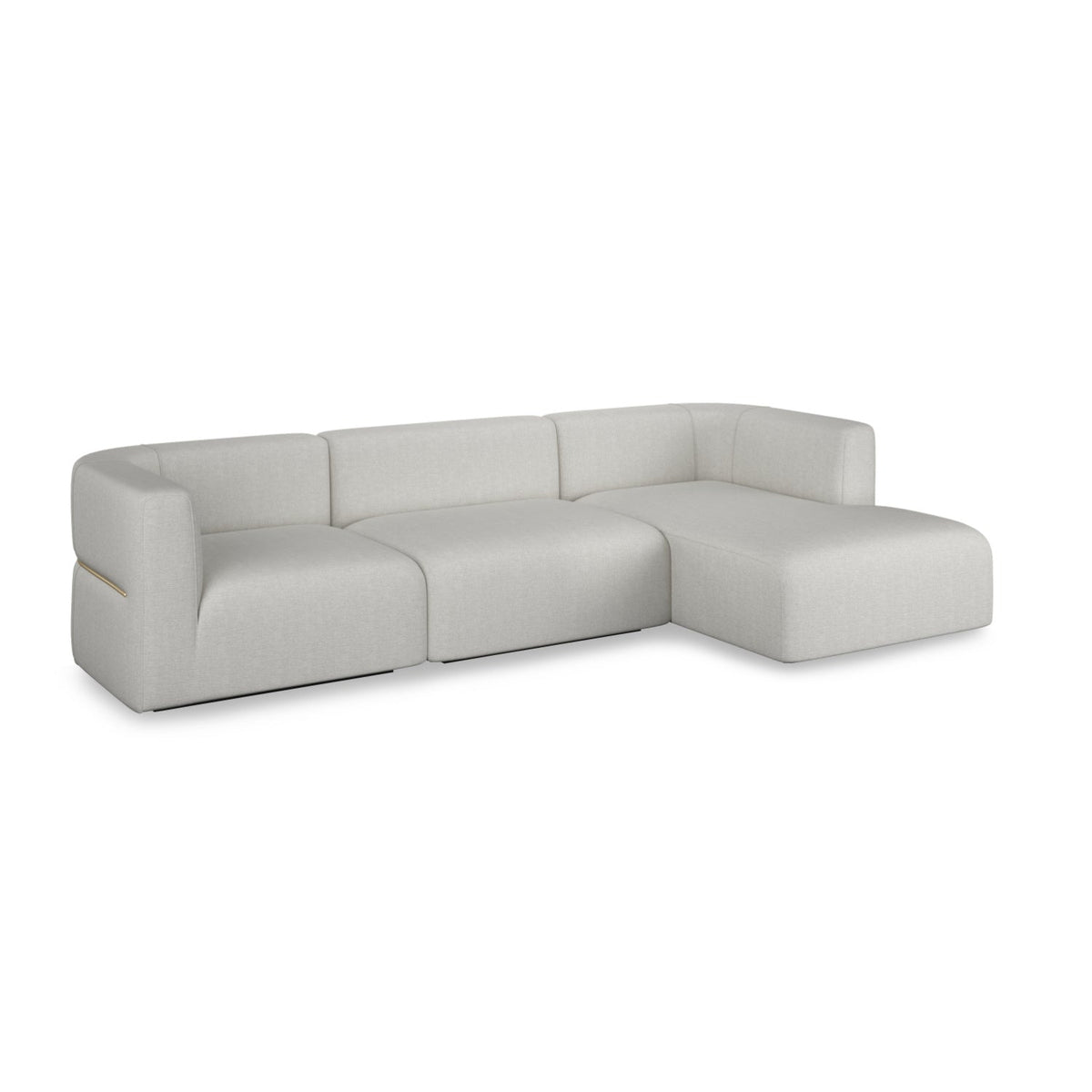 Ribbed Linen Sectional Sofa | Caracole Rhythm