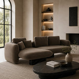 Linen Left Chaise Sectional Sofa S | Caracole Overlap