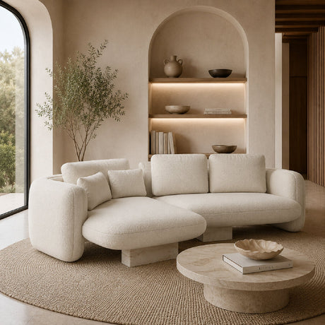 Linen Left Chaise Sectional Sofa S | Caracole Overlap