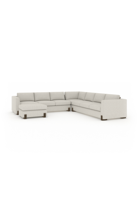 Melange Fabric L-Shaped Sofa | Caracole Counter Balance | Oroa.com