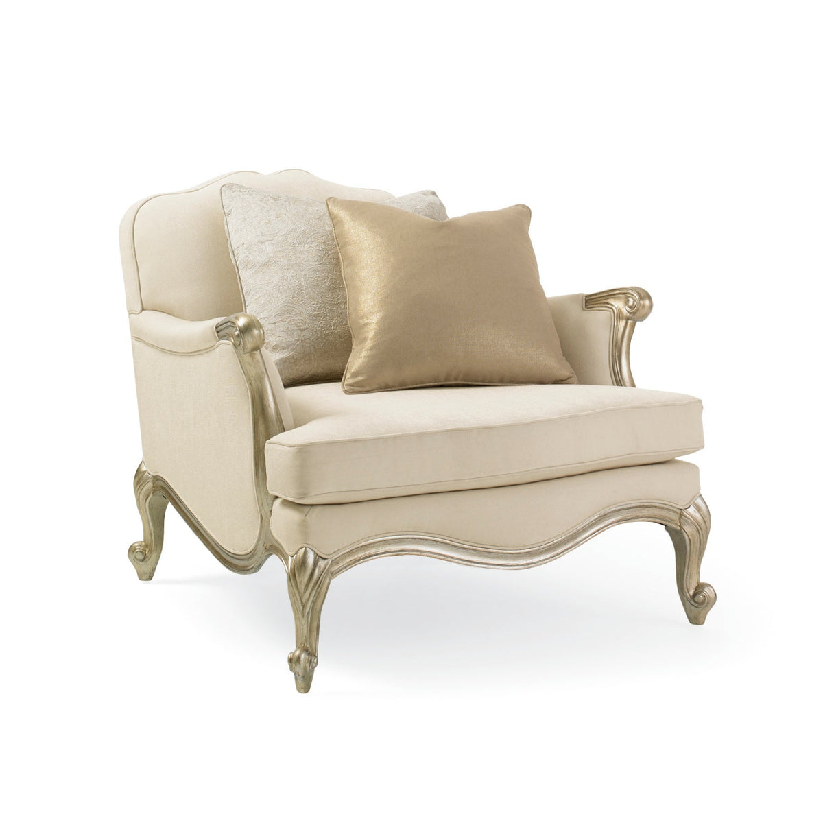 White French-Inspired Lounge Chair | Caracole Savoir Faire
