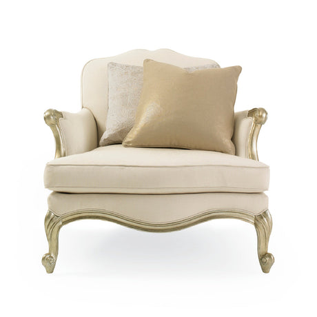 White French-Inspired Lounge Chair | Caracole Savoir Faire