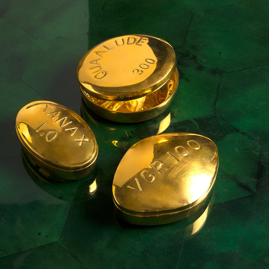 Polished Brass Hinged Pill Box | Jonathan Adler Viagra