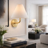 Modern European furniture - White Empire Linen Wall Lamp - www.oroa.com