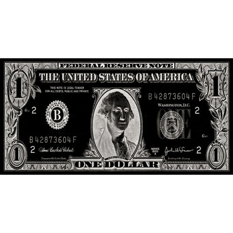 Silver Dollar Banknote Wall Art art print by Cobra Art