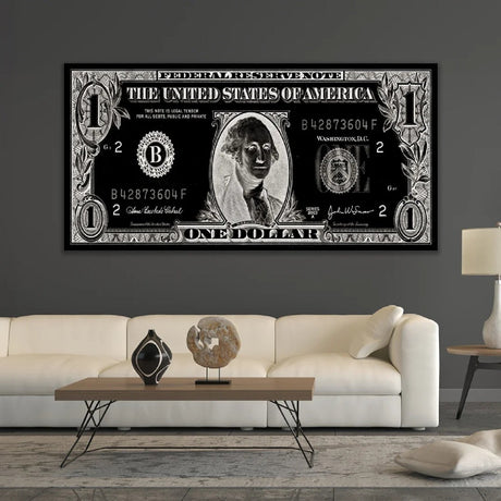 Silver Dollar Banknote Wall Art art print by Cobra Art, alternate view 2