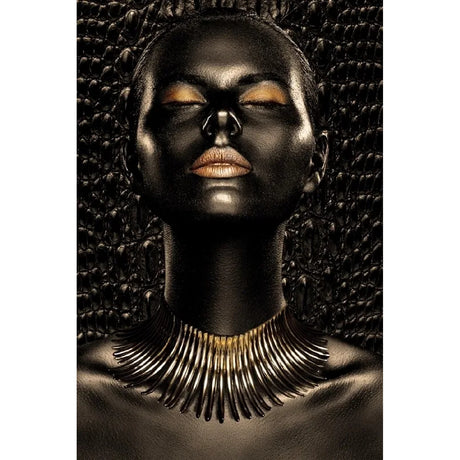 Golden Age 5 Gold Lips & Lids Woman photographic art print by Cobra Art