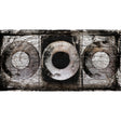 3 Circles Brown Weathered-Look Monochromatic Wall Art art print by Cobra Art