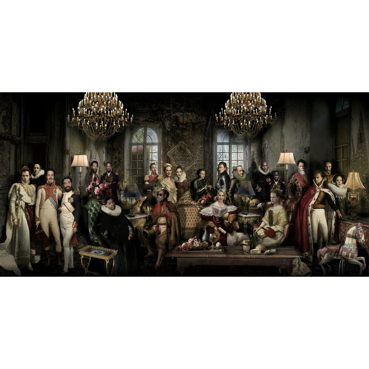 Hollywood Golden Age Superstars in Royal Dresses Artwork art print by Cobra Art