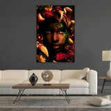 African Flamingo Nature Inspired Headdress photographic art print by Cobra Art, alternate view 2
