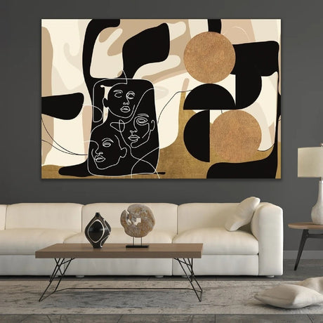 The Tree of Life Face Line Abstract Art art print by Cobra Art, alternate view 2