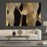 Composition in Gold Modern Minimalist Abstract Art art print by Cobra Art, alternate view 2