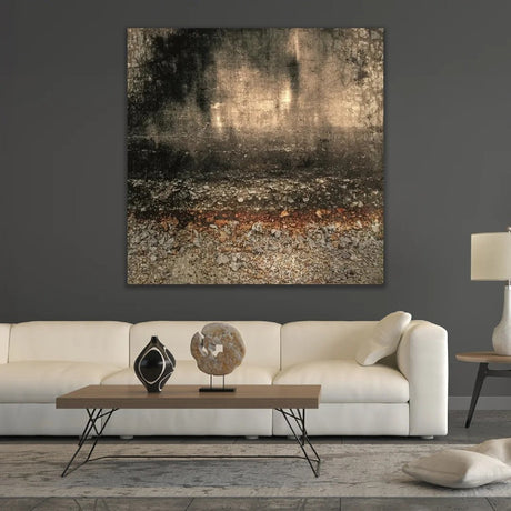 History Weathered Earth-Toned Abstract Art art print by Cobra Art, alternate view 2