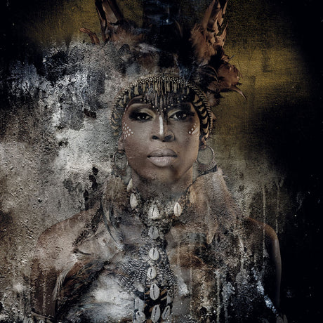 Zulu Tribal Headdressed Woman photographic art print by Cobra Art