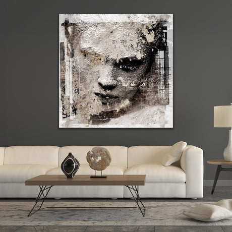 White Face II Square Woman Portrait photographic art print by Cobra Art, alternate view 2