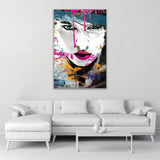 Neon Multicolored Face Modern photographic art print by Cobra Art, alternate view 2