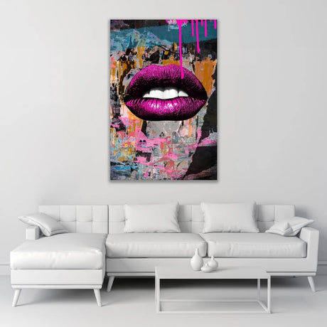 Neon Lip Purple Kisser photographic art print by Cobra Art, alternate view 2
