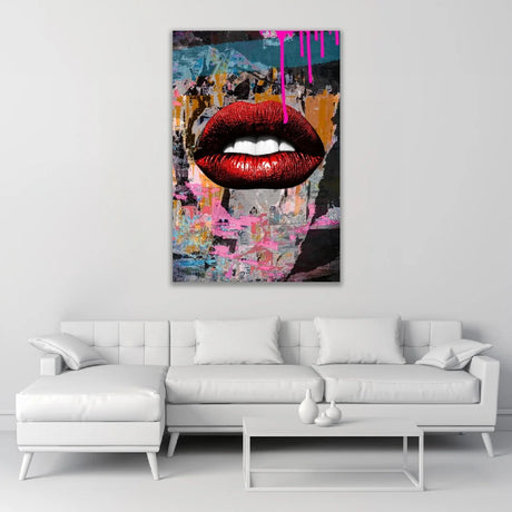 Neon Lip Red Kisser photographic art print by Cobra Art, alternate view 2