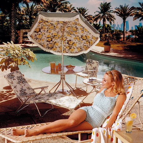 Memories of Miami Lounging Poolside photographic art print by Cobra Art