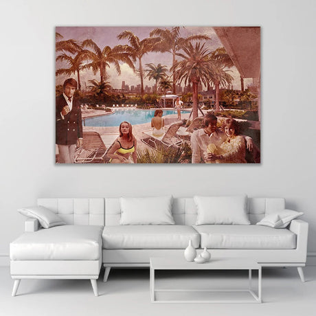 A Day to Remember Tropical Pool Lounging photographic art print by Cobra Art, alternate view 2