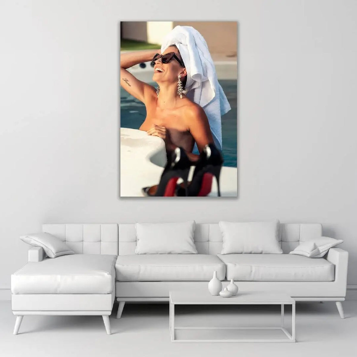 Sundown In Malibu Woman In The Pool photographic art print by Cobra Art, alternate view 2