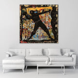 The Quarterback Multicolored Graffiti Style Art art print by Cobra Art, alternate view 2