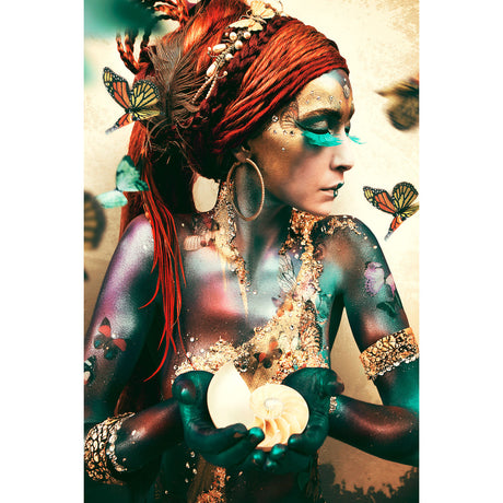 Woman With Butterflies Iridescent Feminine Figure photographic art print by Cobra Art