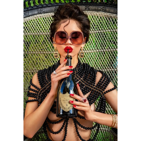 Always Dompe Woman Sipping Wine photographic art print by Cobra Art