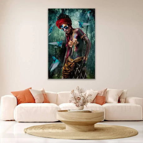 Kolibri Colorful Lady & Hummingbirds photographic art print by Cobra Art, alternate view 2