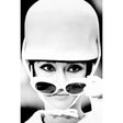 Audrey Cap Grayscale Hollywood Icon Artwork art print by Cobra Art
