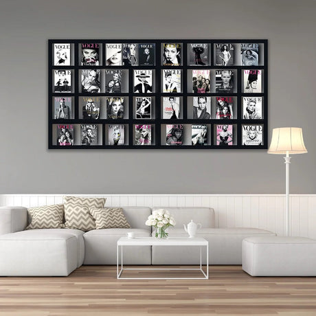 Vogue Black & White Books Artwork art print by Cobra Art, alternate view 2