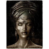 Glamour Girl Eyes Shut Sepia photographic art print by Cobra Art
