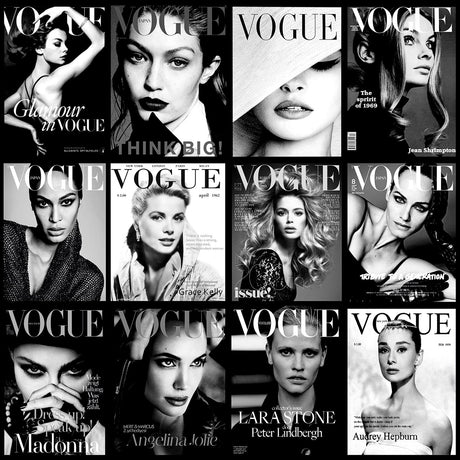 Vogue Black & White Magazine Collage photographic art print by Cobra Art