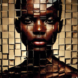 Fragments of Identity Mosaic Woman Portrait photographic art print by Cobra Art