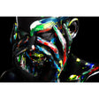 Color Hides The Shadow No One Sees Painted Face photographic art print by Cobra Art