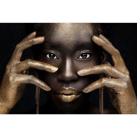 The Gilded Touch Glittery Woman Portrait photographic art print by Cobra Art