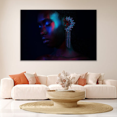 Precious Silence Black Woman Portrait photographic art print by Cobra Art, alternate view 2