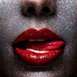 Lips of Fire Red Lips photographic art print by Cobra Art