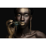 Golden Creature Black Woman photographic art print by Cobra Art