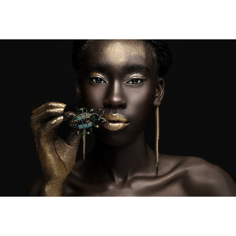 Golden Creature Black Woman photographic art print by Cobra Art