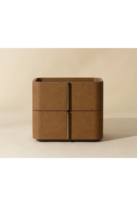 Leather-Look 2-Drawer Nightstand by Splendido Jamille, alternate view 23