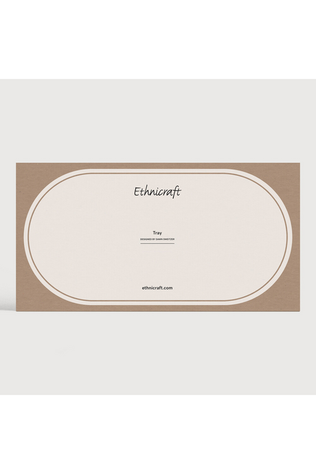 Oblong Hand-Painted Glass Tray | Ethnicraft Organic | OROA.COM