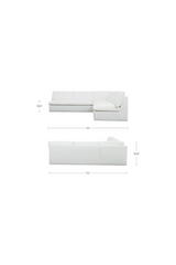 Modern European furniture - 3-Piece White Outdoor Modular Sofa - www.oroa.com
