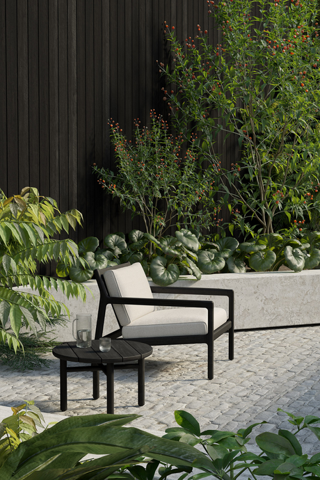 Black Teak 3+ Seater Outdoor Sofa | Ethnicraft Jack | Oroa.com