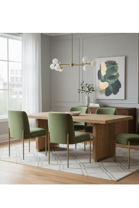 Chamfered Edge Oak Dining Table by Splendido Kalla, alternate view 2