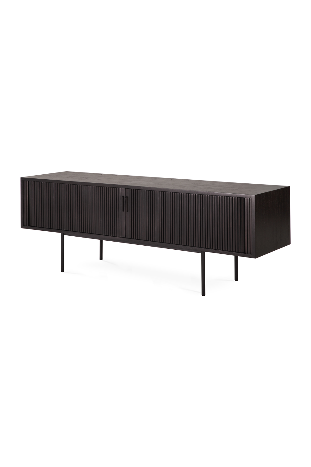 Black Teak TV Cupboard | Ethnicraft Roller Max | Oroa.com